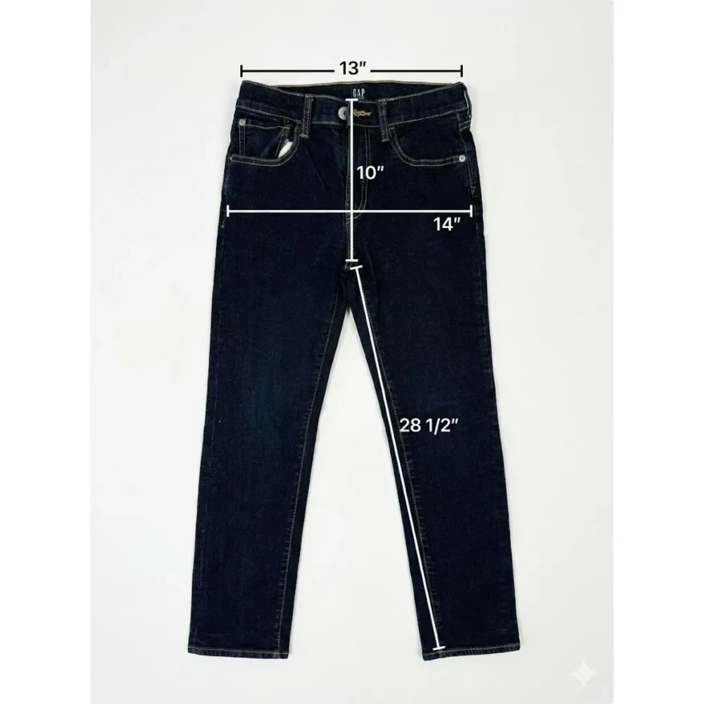 Gap‎ Rigid Straight Leg Dark Wash Casual Jeans